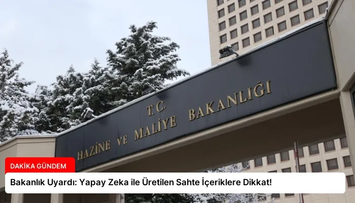 Bakanlık Uyardı: Yapay Zeka ile Üretilen Sahte İçeriklere Dikkat!