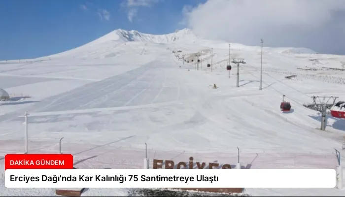 Erciyes Dağı’nda Kar Kalınlığı 75 Santimetreye Ulaştı