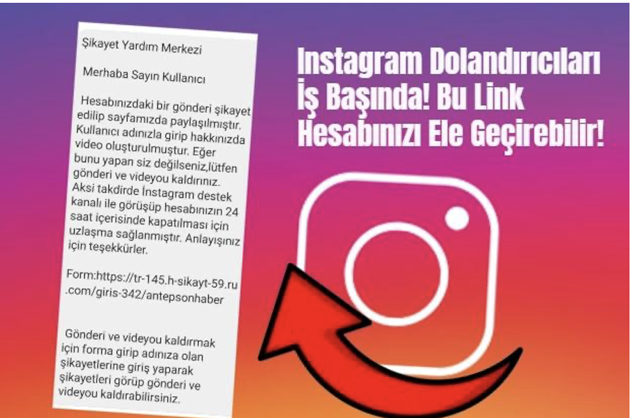 Instagram Dolandırıcıları İş Başında! Bu Link Hesabınızı Ele Geçirebilir!