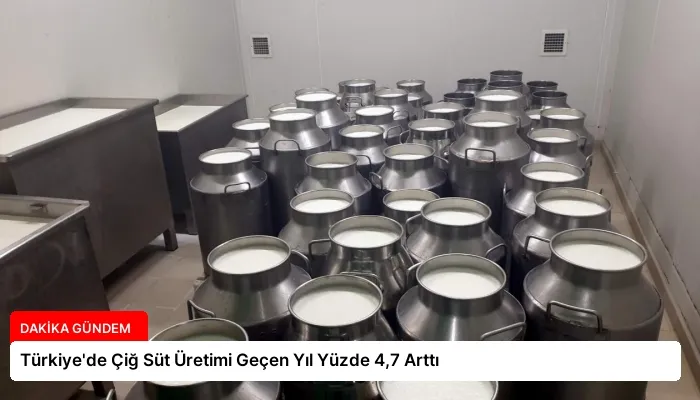 Türkiye’de Çiğ Süt Üretimi Geçen Yıl Yüzde 4,7 Arttı