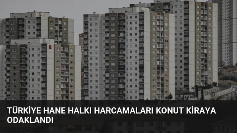 Türkiye Hane Halkı Harcamaları Konut Kiraya Odaklandı