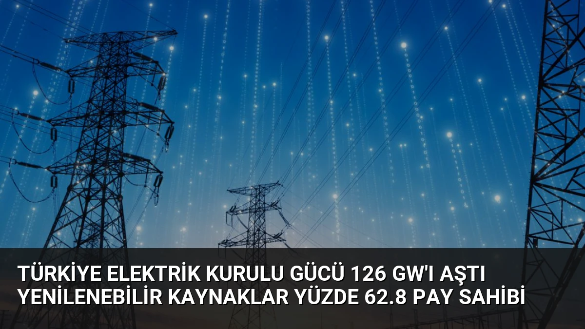 Türkiye Elektrik Kurulu Gücü 126 GW’ı Aştı Yenilenebilir Kaynaklar Yüzde 62.8 Pay Sahibi